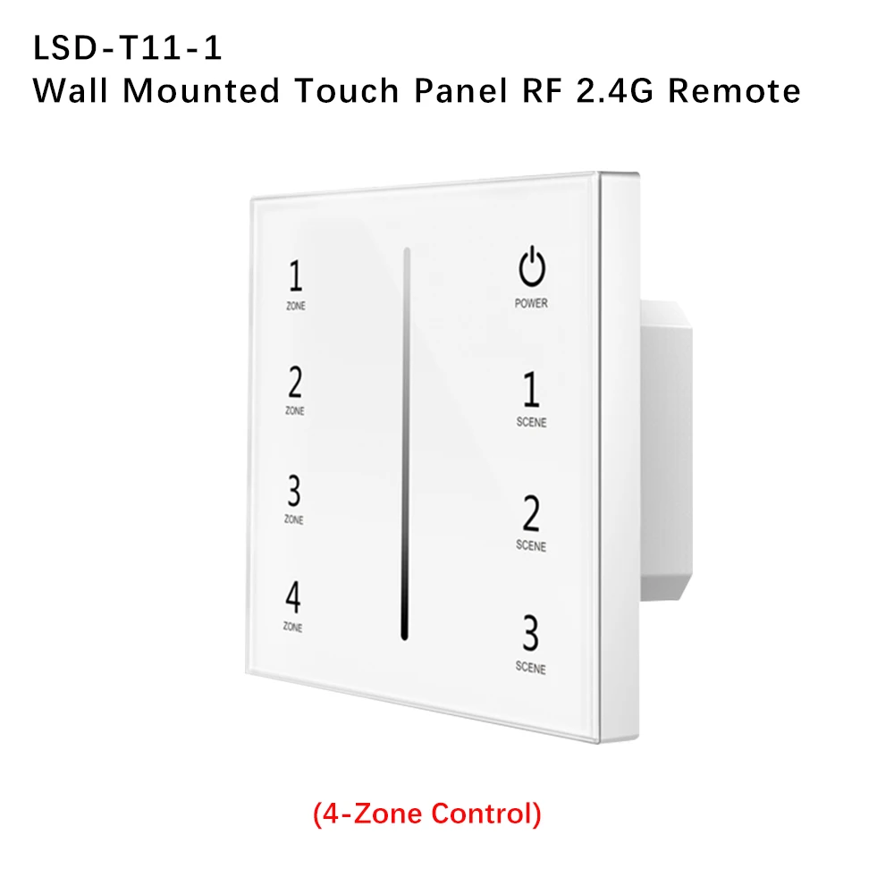 Светодиодный PWM Беспроводной RF Диммер 2,4 г 4-Zone/Wi-Fi пульт для Управление DC12-24V Яркость регулировка для Светодиодные ленты - Цвет: LSD-T11-1 Only