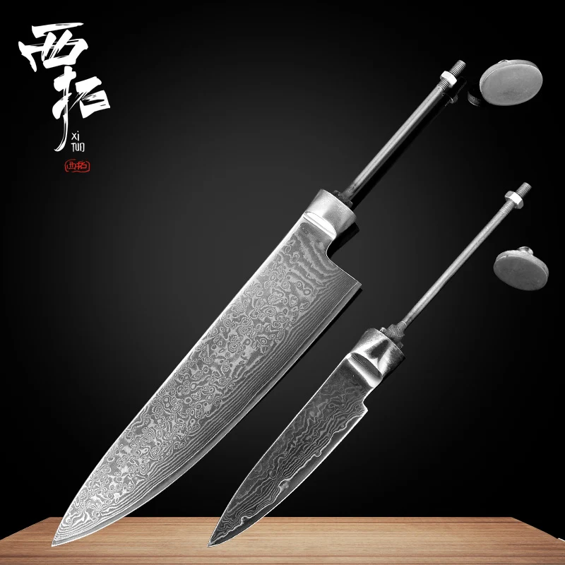 

XITUO DIY knife blank handmade Homemade knife handle vg10 Damascus steel chef knife cut meat fish fruit peeling kitchen tool new