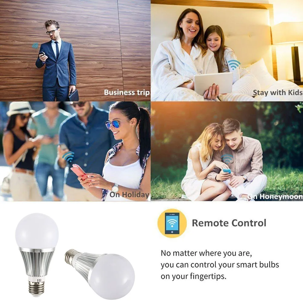 

18W E27/B22 Smart LED Bulb Wifi Adjustable Brightness Light Bulb Support Amazon ALEXA/Google Home SKD88