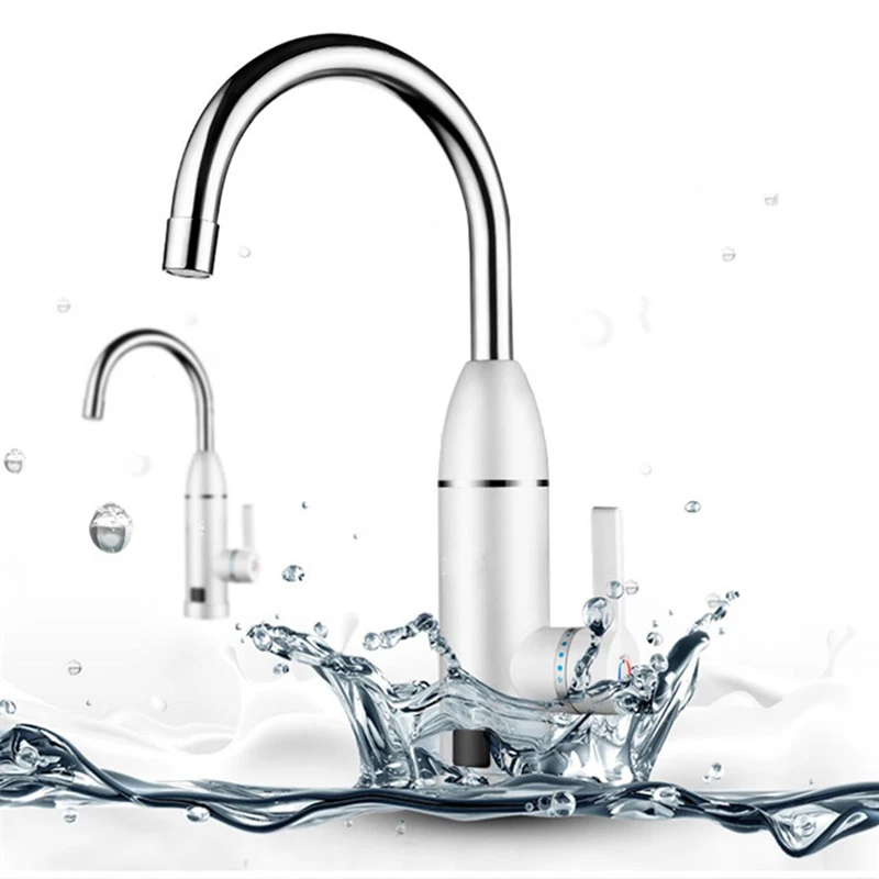 New Kitchen LED Display Electric Hot &Cold Water Instant Heating Mixer Faucet Tap