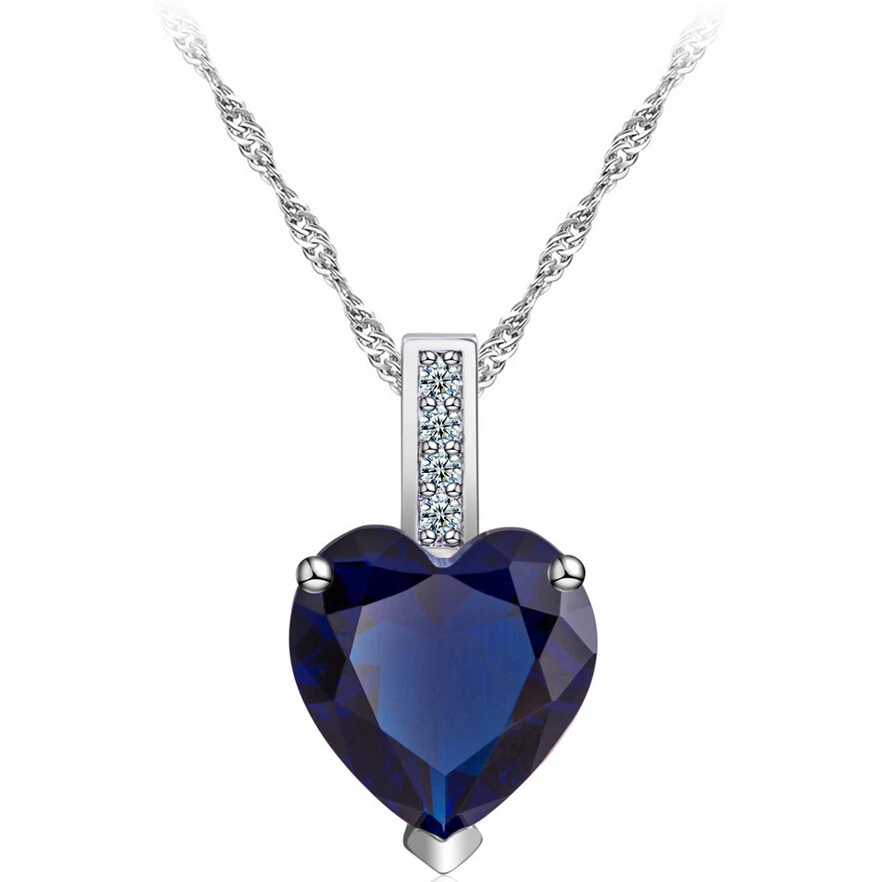 Luxury heart shaped zircon pendant necklace in Pendants from Jewelry