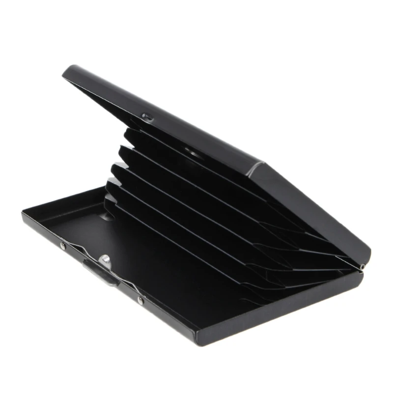 

Black Stainless Steel Keeper Business Name Credit ID Card Pocket Case Box Holder