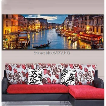 

5d Diamond Painting Nightscape of water city 5D DIY Diamond Embroidery scenery diamond Cross Stitch Painting Full Square Mosaic