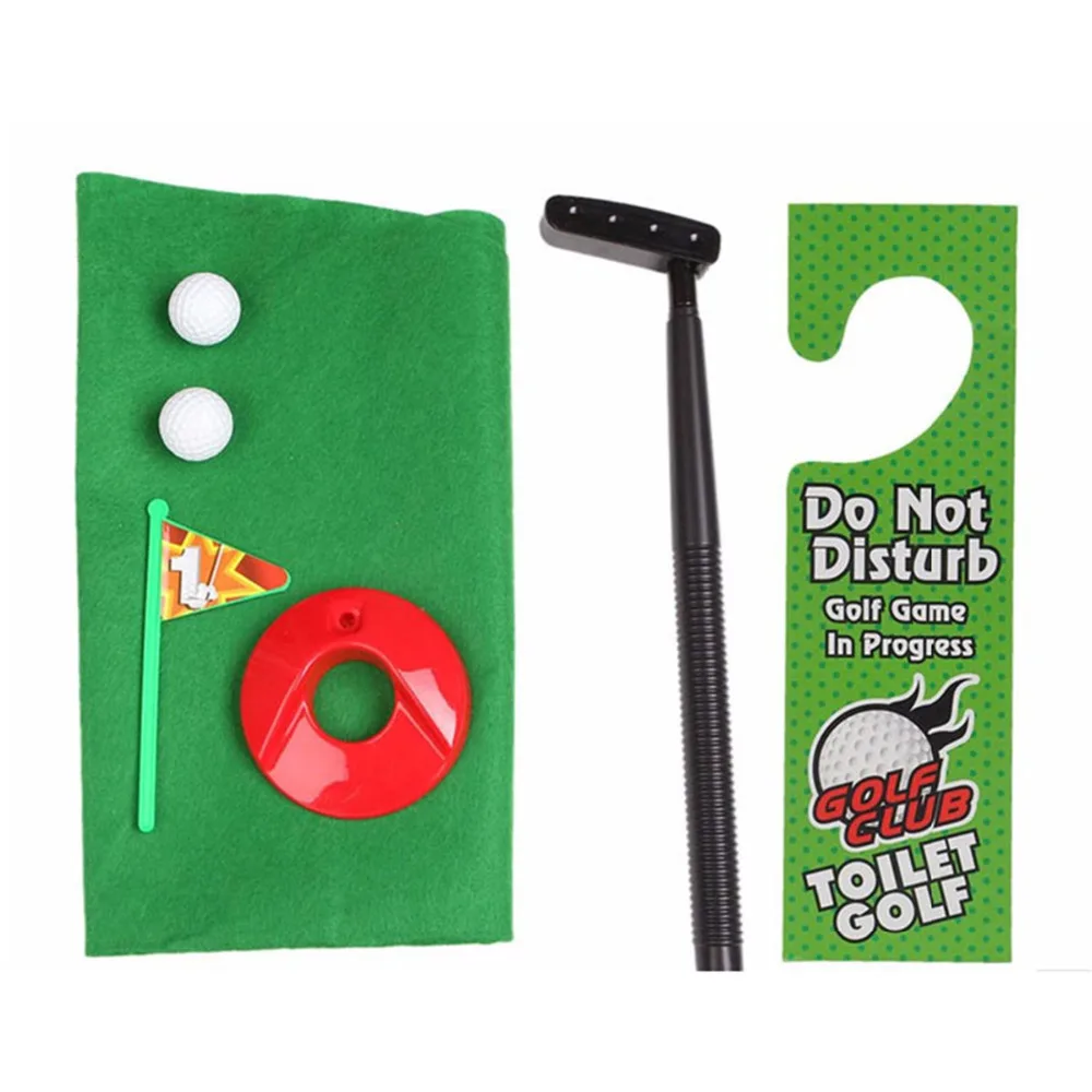 1 Set Golf Training Aids Bathroom Funny Mini Toilet Putting 1 Set Golf Training Aids Bathroom Funny Mini Toilet Putting Green Flag Stick Sign Do Not Disturb Gifts For Men S Toy