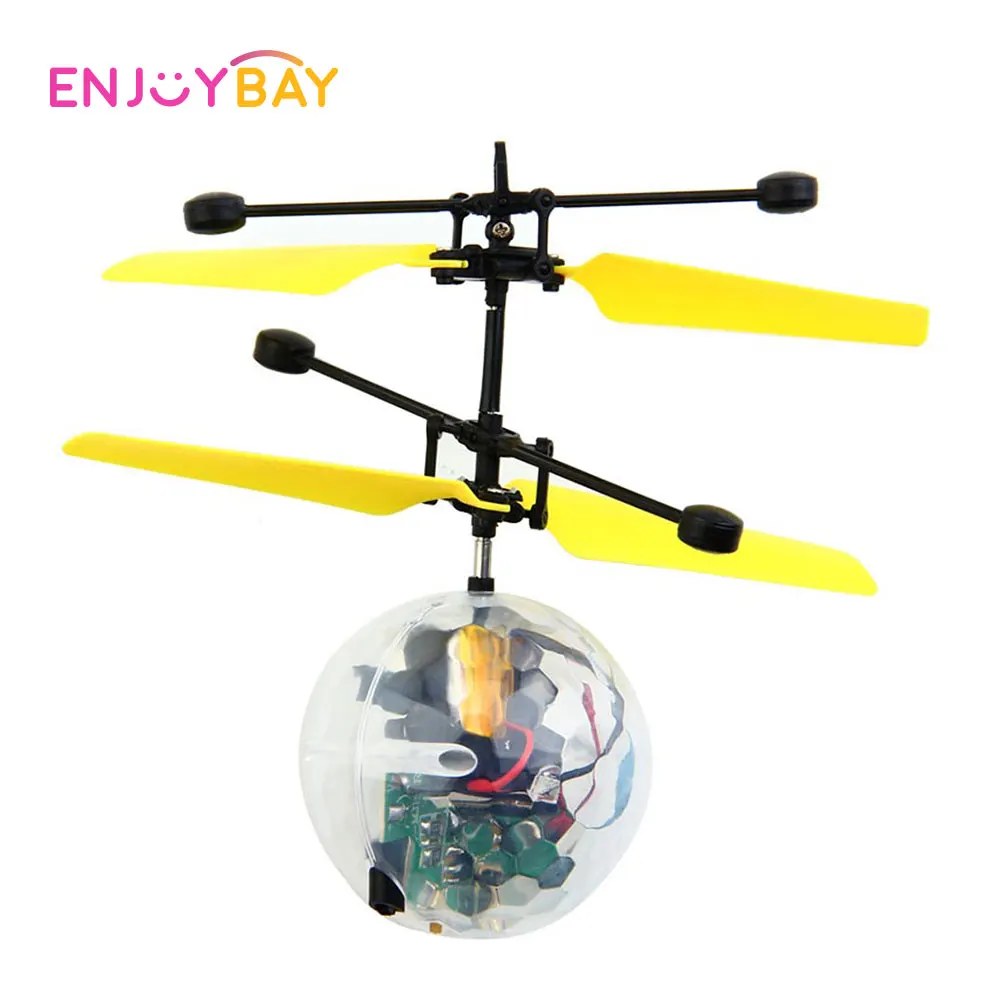 Enjoybay рук Индуцированные наведении игрушка RC летающий мяч инфракрасный Сенсор самолета Мини Творческий вертолет w/светодиодный свет