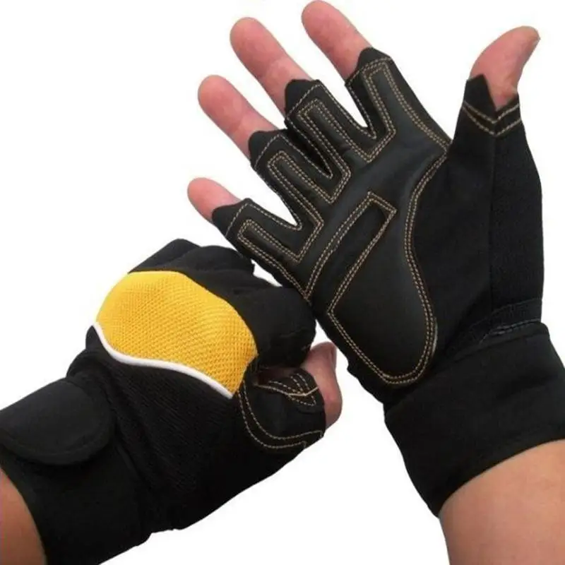 Buy Men Gym Gloves Anti Slip Sport Gloves Bodybuilding
