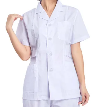

[TOP] women Medical short sleeve Slim Fit scrub tops Doctors Nurse Uniform
