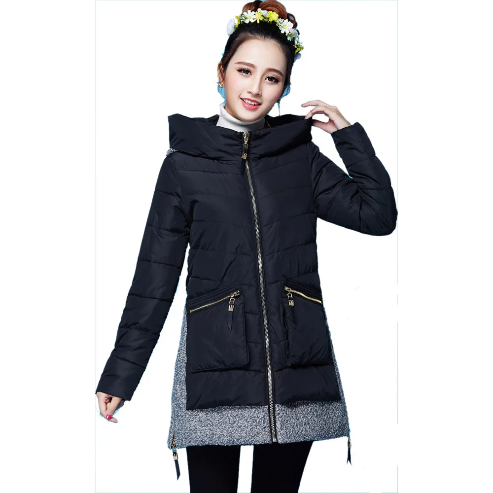 S 2XL New 2016 Fashion Slim Winter Coat Women Extra Long White Down