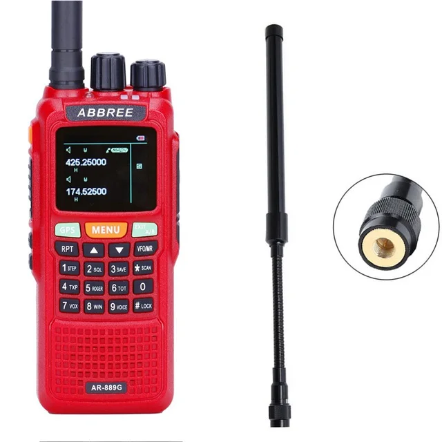ABBREE AR-889G рация 889 г 10 Вт gps SOS мощный 10 км дальний дуплексный ретранслятор двухдиапазонный охотничья ветчина двухстороннее радио - Цвет: add goose antenna