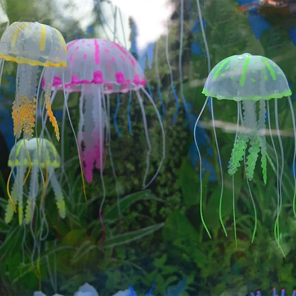 Супер Медузы для аквариума светящийся эффект аквариум Танк орнамент плавание Декор 259qe
