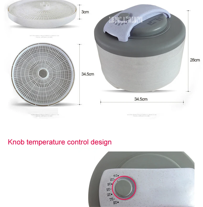 BY-1103 Еда осушитель фрукты овощ, травы сушильные машины для мяса Температура управления закуски Еда сушилки фруктов осушитель 5 слоев