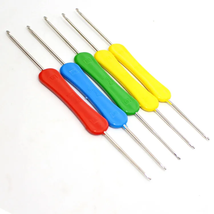 

2018 Sale Promotion Sewing Needle Double Headed Crochet Hook, Plastic Handle, Shoe Pin, Wool Knitting, Tool