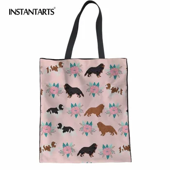 

INSTANTARTS Cavalier King Charles Spaniel Cute Animal Dog Print Women Casual Handbag Large Capacity Women Cotton Tote Canvas Bag