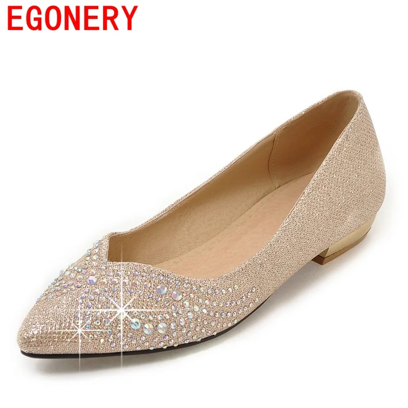 

EGONERY shoes 2019 simple women fashion square high heels pumps slip-on casual ladies shoes elegant crystal zapatos mujer shoes