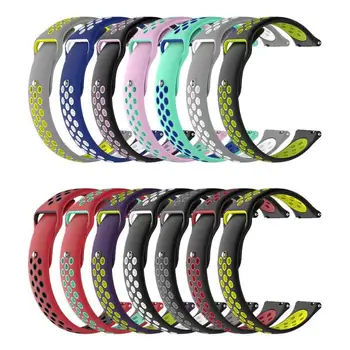 

vanpower Dual Color Silicone Replacement Watchband Strap Smart Sports Tracker Watch Adapt for Amazfit Watch 1st 2nd