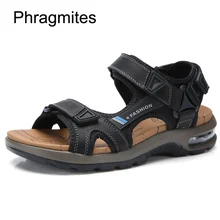 Phragmites/удобные мужские сандалии с воздушной подушкой; Красивая пляжная Летняя обувь; Мужская обувь из натуральной кожи; сандалии с открытым носком; mujer