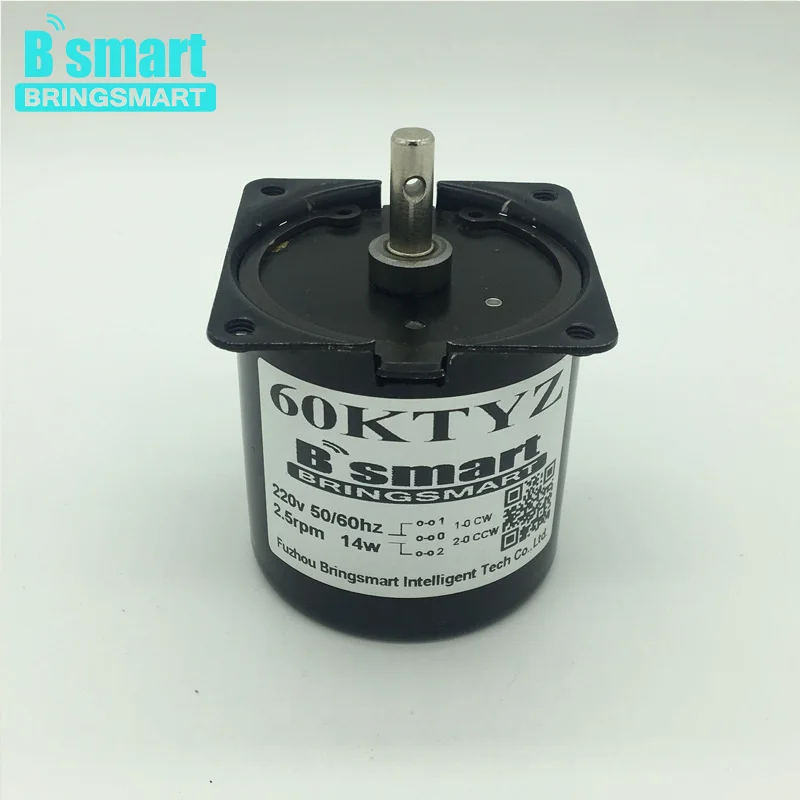 Wholesale 60Ktyz 220V Synchronous AC Motor 2.5-110Rpm Single Phase Electric Gear Motor High Torque Low Speed Bringsmart Wholesale 60Ktyz 220V Synchronous AC Motor 2.5-110Rpm Single Phase Electric Gear Motor High Torque Low Speed Bringsmart