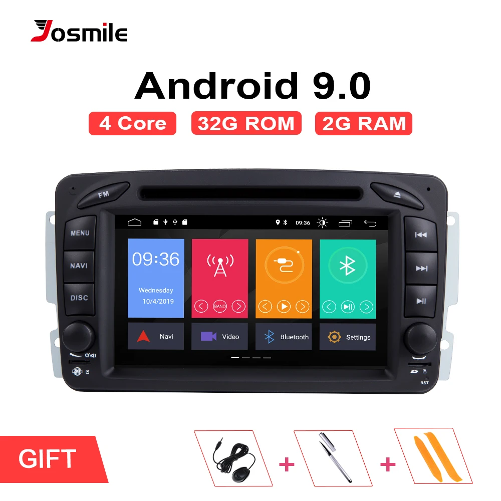 Clearance 2 Din Android 9.0 Car Multimedia Player For W203 Mercedes Benz Vito W639 W168 Vaneo Clk W209 W210 M/MLRadio Audio Navigation DVD 0