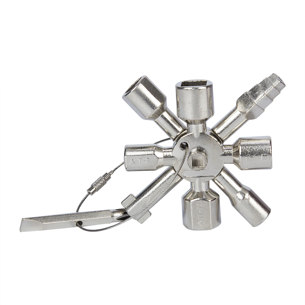 10 in 1 Multifunctional Twin Key Universal Control Cabinet Zinc Alloy Key Torque Wrenches Cross Key 10 in 1 Multifunctional Twin Key Universal Control Cabinet Zinc Alloy Key Torque Wrenches Cross Key