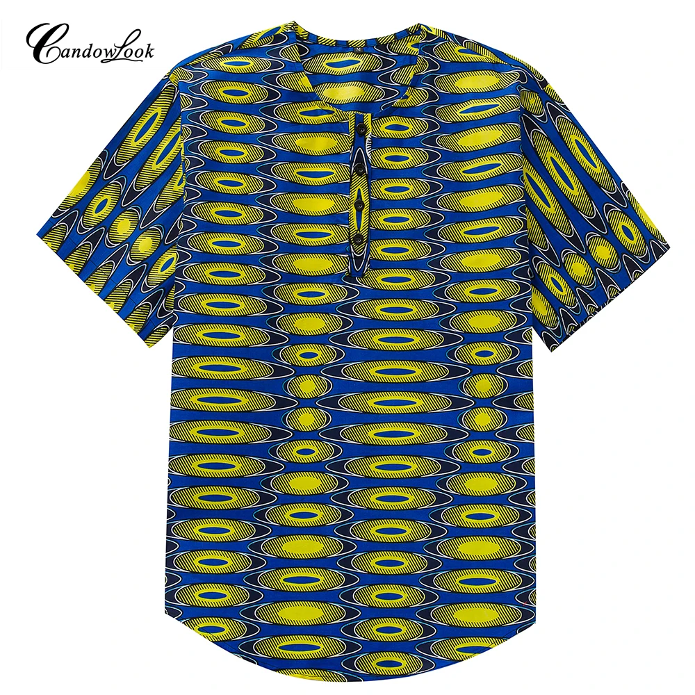 

Africa Clothing Casual Henley Shirt African Dashiki Traditional Tee Tops Men Button Placket Front Fashion T Shirt Hip Hop