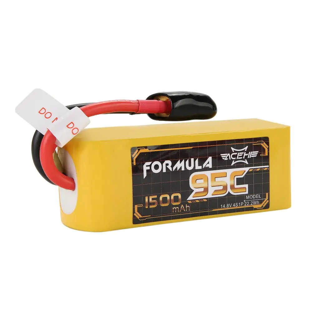 1500mAh 95C 14.8V 4S1P 22.2Wh Capacity Lightweight High Rated Racing Series Lipo Battery With XT60 Plug For FPV Racing Model Toy