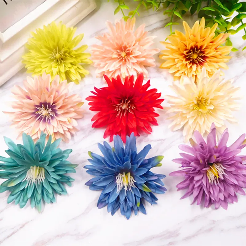 10pcs/lot Silk 7.5cm Gerbera Artificial Flower For Wedding Home Daisy
