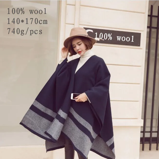 

Naizaiga 100% wool winter warm 140*170cm ming blue pashmina plaid fashion Factory Direct Sales shawl , QYR16