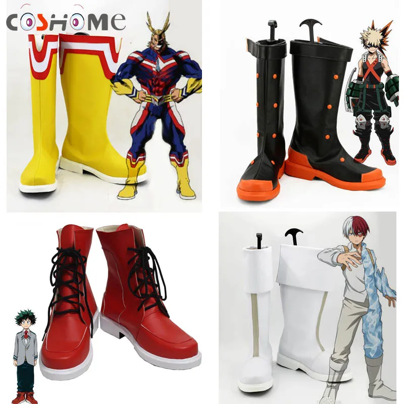 

Coshome Boku No Hero Academia Midoriya All Might Shoto Todoroki Bakugou Cosplay Shoes My Hero Academia Boots