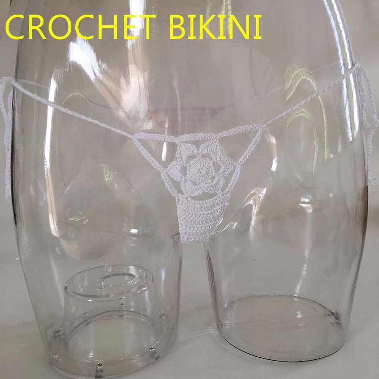 

CROCHET BIKINI Micro Brazilian Hot Ladies Beach Mimi Bikini Bottom Crochet Thong Swimwear Swimsuit Shorts 2019 handmade Cotton