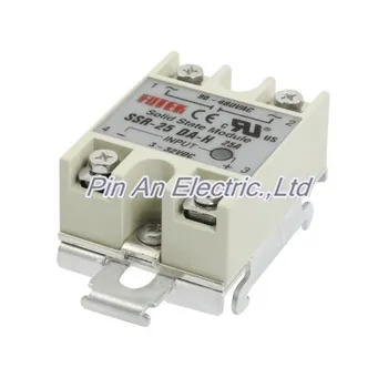 

DC 3-32V Input AC 90-480V 25A Solid State Relay DIN Rail Mount SSR-25DA-H