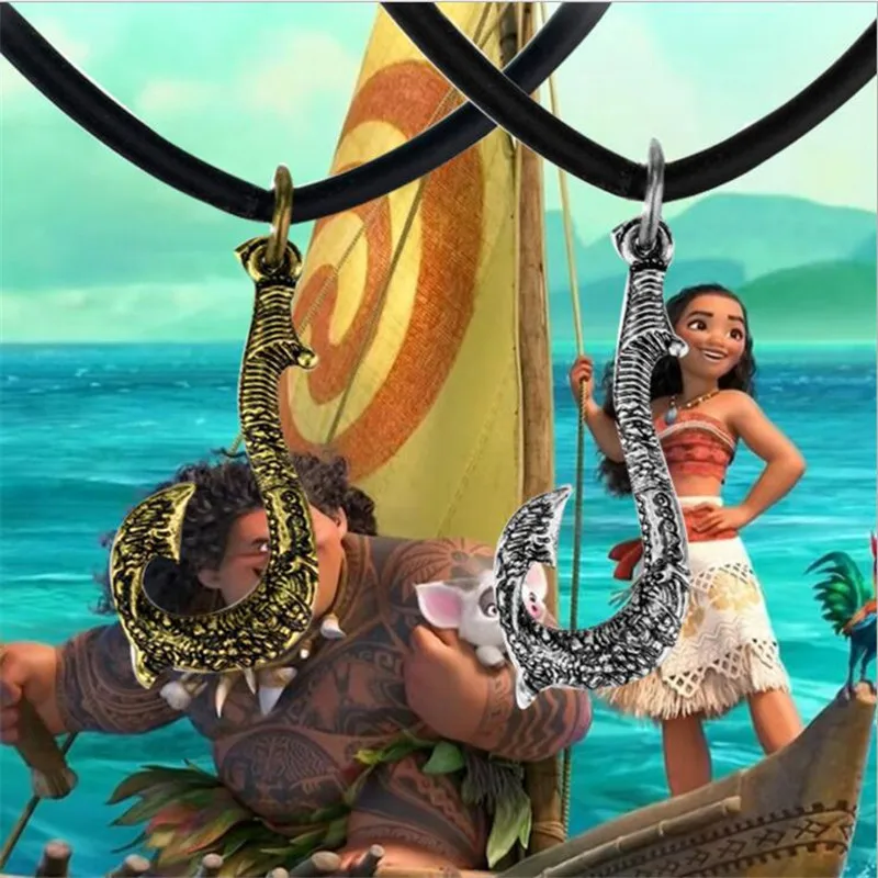 Moana Necklace vaiana Key Ring Pendant Anime Figures Action Toy Figures One Piece Action Figure