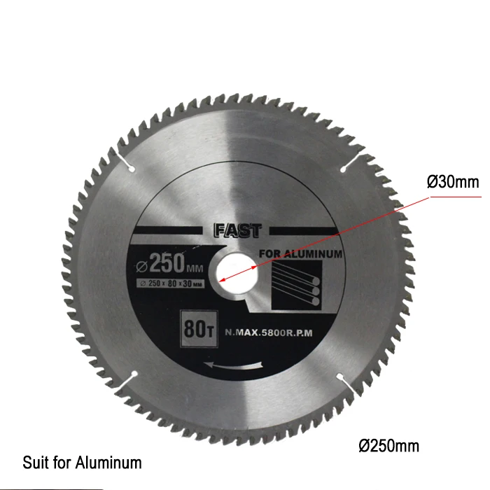 1 шт. диаметр 250 мм/300 мм циркулярное пильное полотно твердосплавное пильное полотно для алюминиевых циркулярных пильных станков