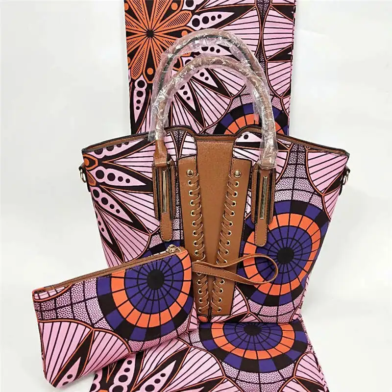 

YBG!Hollandais Wax Stars Print Fabric Handbag African wax prints fabric bag and matching latest Ankara fabric ! L32506