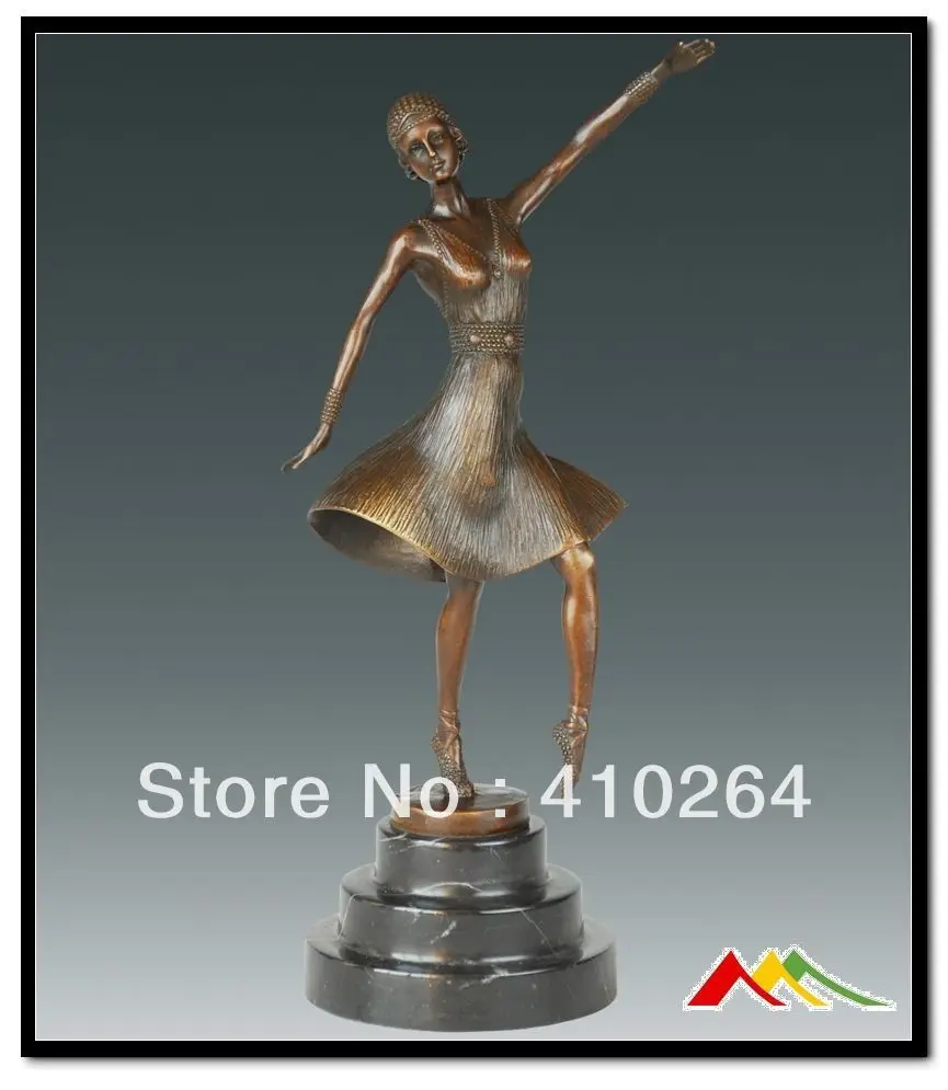 

Nice Discount ] fast Shipping 100% bronze sculpture art deco dancer statue "Ballet Russe" SIGNED D.H.Chiparus