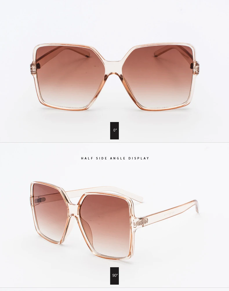 TOYEARN модные дизайнерские Квадратные Солнцезащитные очки для женщин Большая оправа градиентные солнцезащитные очки для женщин винтажные