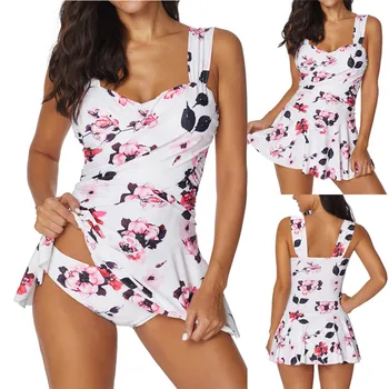 

Women Tankini Sets With Boy Shorts Ladies Floral Print Bikini Set Push-Up Padded Bra Sets Swimwear two-pieces Suits #1225 A#487
