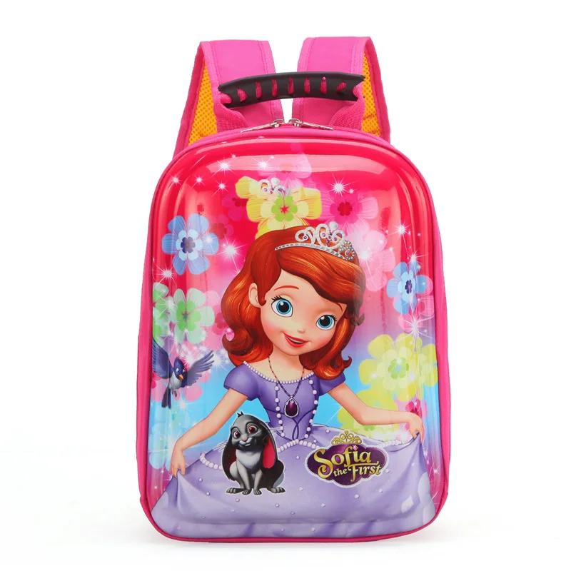 Дисней мультфильм принцесса замороженная детская школьная сумка Детский сад мальчиков и девочек милый детский мешок оболочки София анимированный рюкзак - Цвет: 3