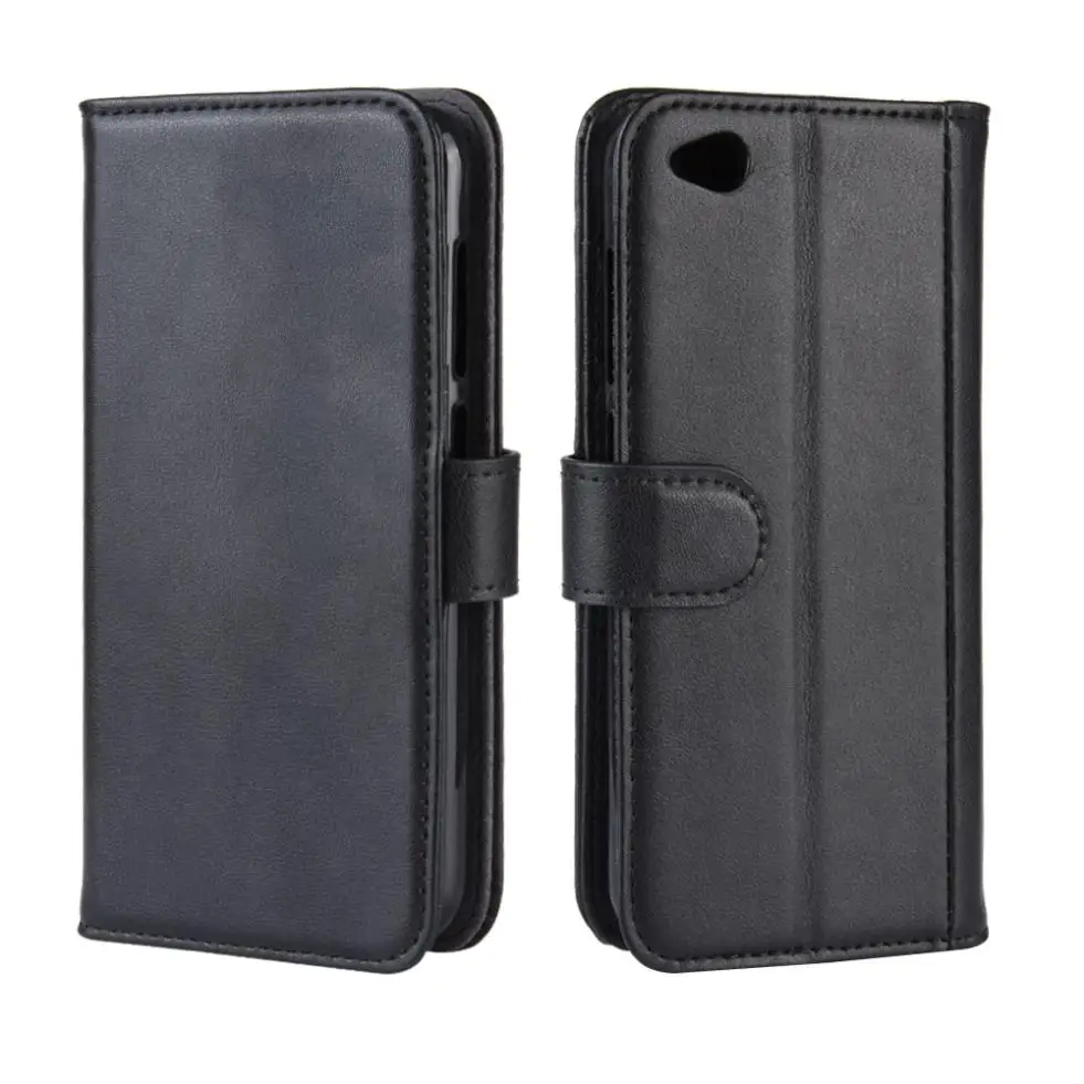 

For Xiaomi Redmi Go Case Premium Business Flip Genuine Leather Case Wallet Card Slots Stand Mobile Phone Protective Cover Bag