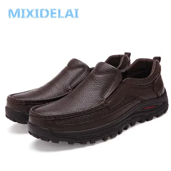 MIXIDELAI Big Size 38-48 Mens Dress Italian Leather Shoes Luxury Brand Mens Loafers Genuine Leather Formal Loafers Moccasins Men - Image 6