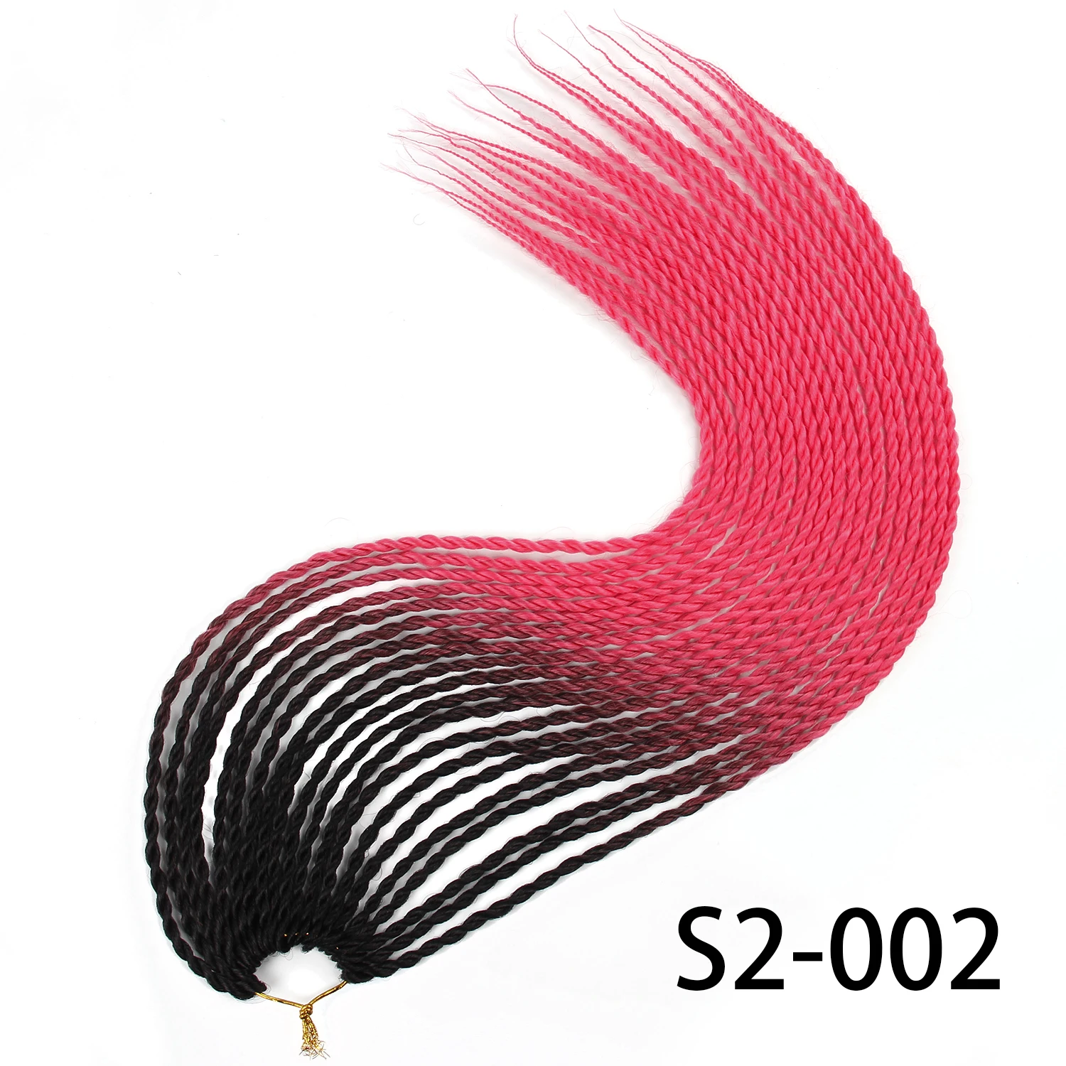 Омбре плетеные волосы радужные волосы Сенегальские твист 24 'синтетические волосы для наращивания крючком Твист волосы косы - Цвет: T1B/33