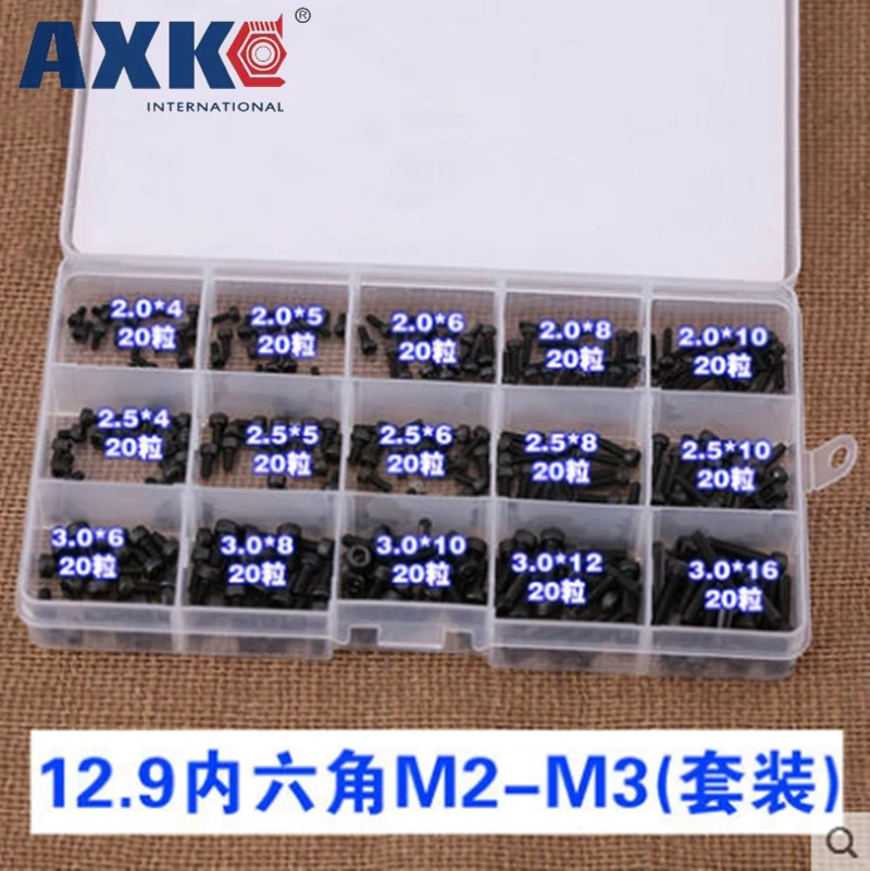 

AXK 12.9 grade black zinc / nickel plated / black nickel cup head hex screw set M2 M3 M4 M5
