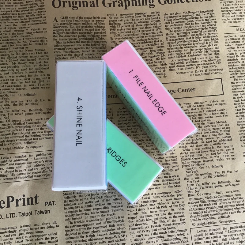 1PCS abrasive block buffer manicura nail file Fashion tools Four sides