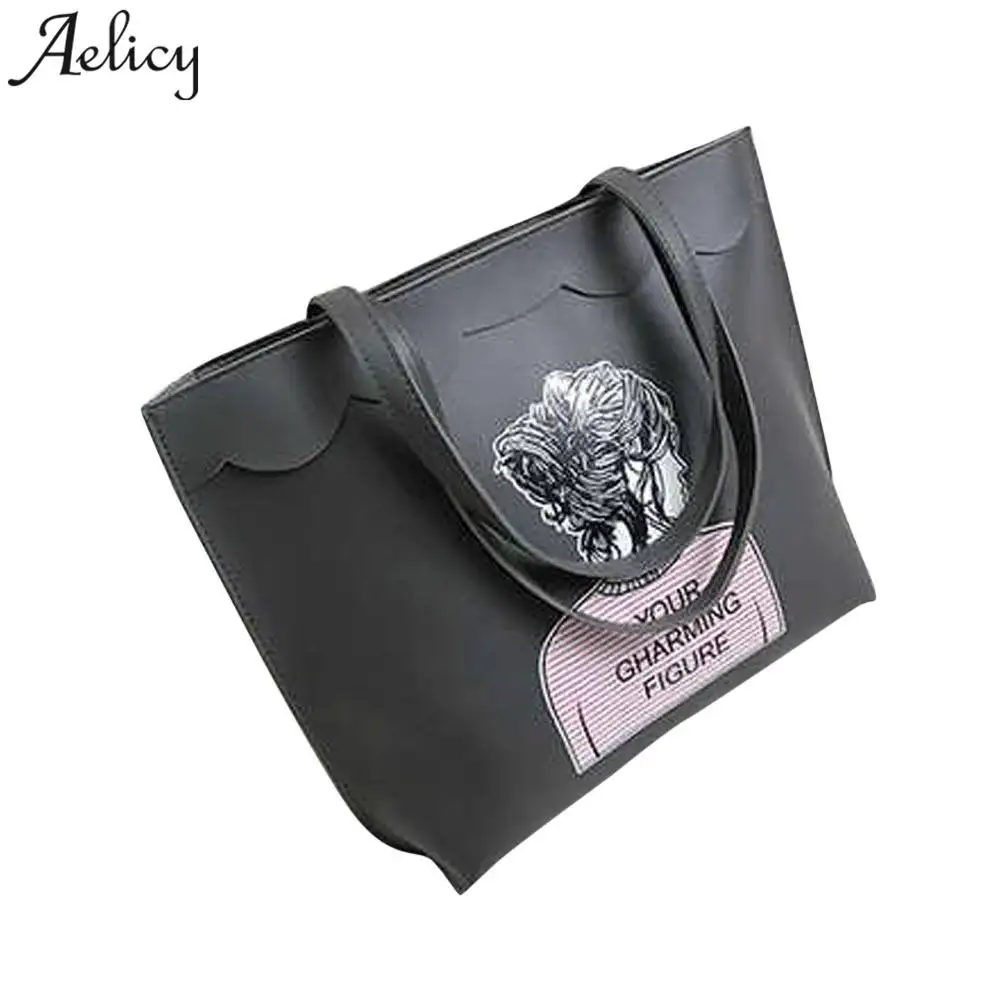 

Aelicy 2018 New Fashion Ladies Hand Bag Women's Leather Handbag Leather Tote Bag Female Shoulder Bag Vintage Bolsas femininas
