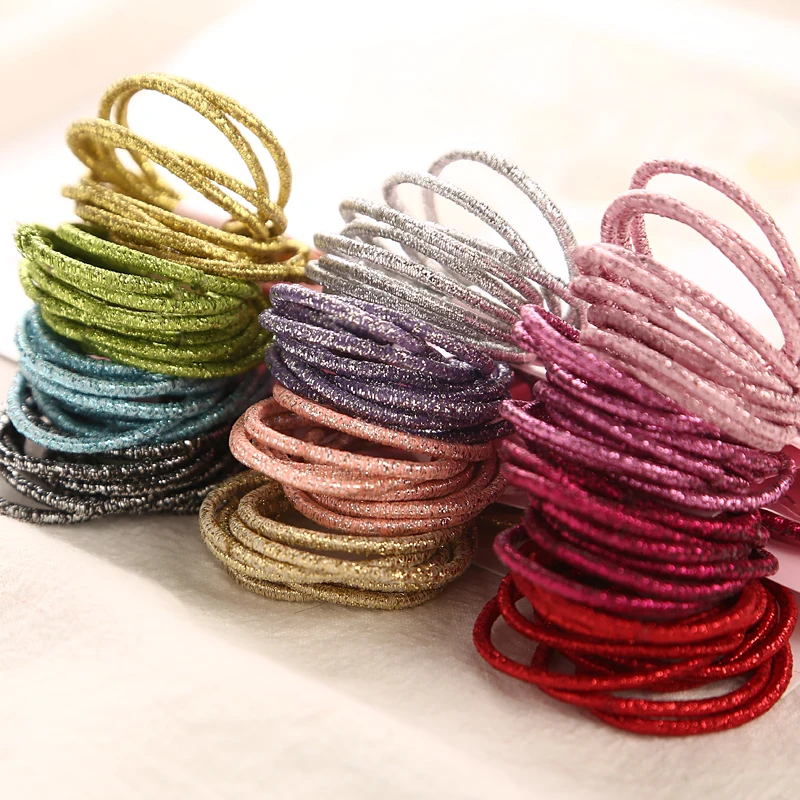 12 Colors 50pcs/lot 3cm Child Rubber Bands Hair Accessories Wholesale Candy Colors Hair Elastics New Fashion For Girls Kids