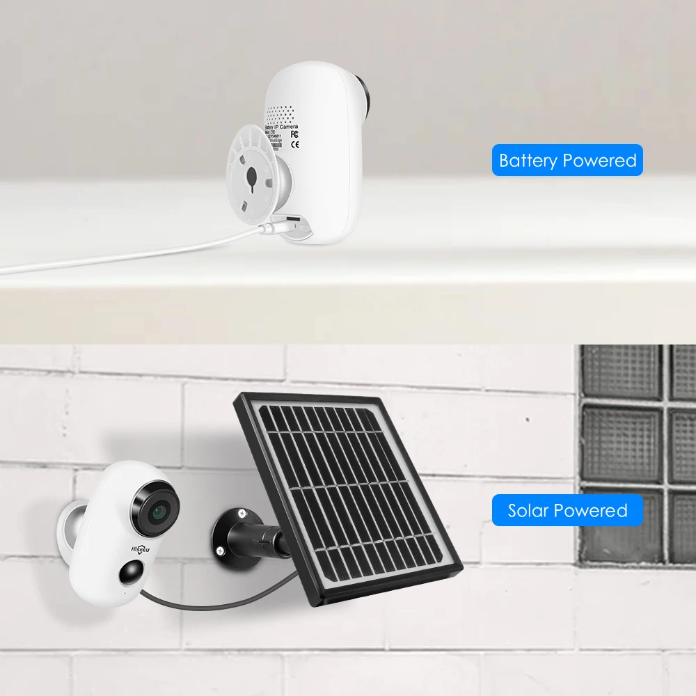 Hiseeu 1080P Wireless Rechargeable Battery IP Camera with Solar Panel Outdoor Weatherproof Home Sec