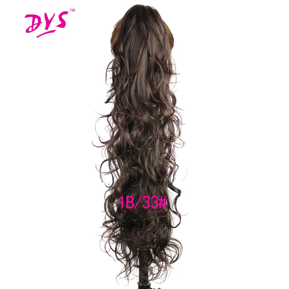 Deyngs, 30 дюймов, 220 г, кудрявые когти в конском хвосте, накладные волосы, синтетические, женские, на шнурке, конский хвост, Tress, искусственные волосы, кусок волокна - Цвет: 1B-33