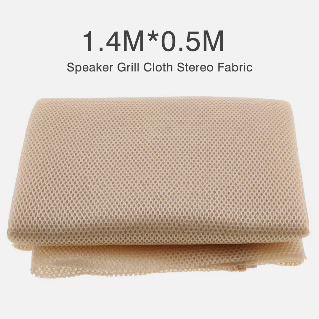 Beige/White 1.4m*0.5m Pro Speaker Grille Cloth Loudspeaker Mesh Fabric Cloth