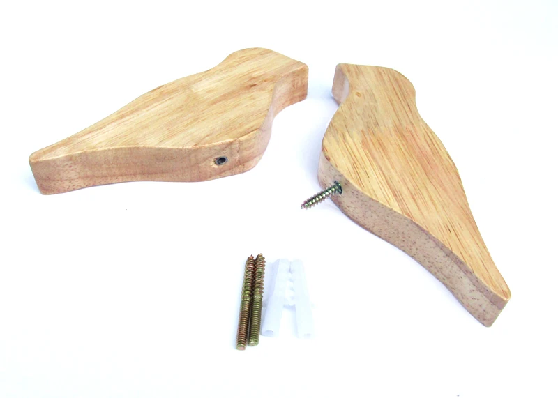 Creative Wood Bird Clothes and Caps Hook Log Clothes hanger Wall Decorative Clothes and Caps Hook