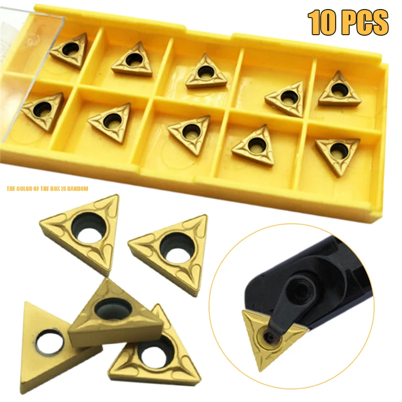 10PCS Carbide Insert Internal Turning Tool Carbide Internal Threading Inserts Lathe Cutter for TCMT110204 US735