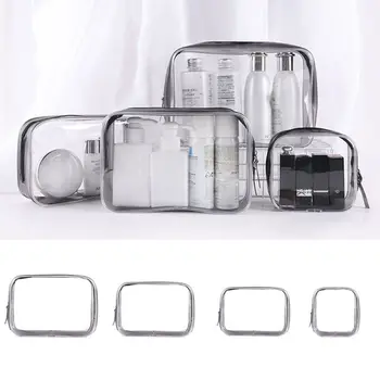 

Fashion Women Travel Cosmetic Makeup Bag Lady Toiletry Holder Case Transparent Pouch Wash Storage Organizer Bag S/M/L/XL